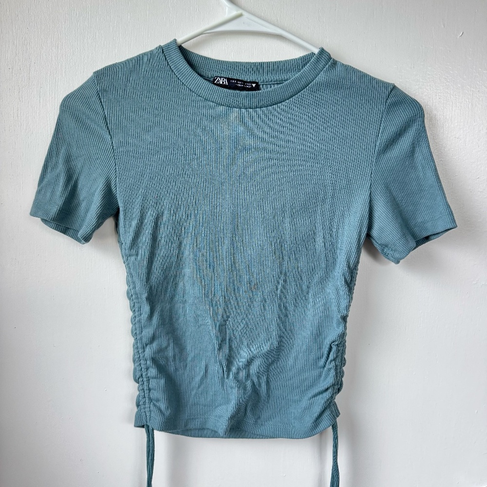 Turquoise/blue top, Zara size small
